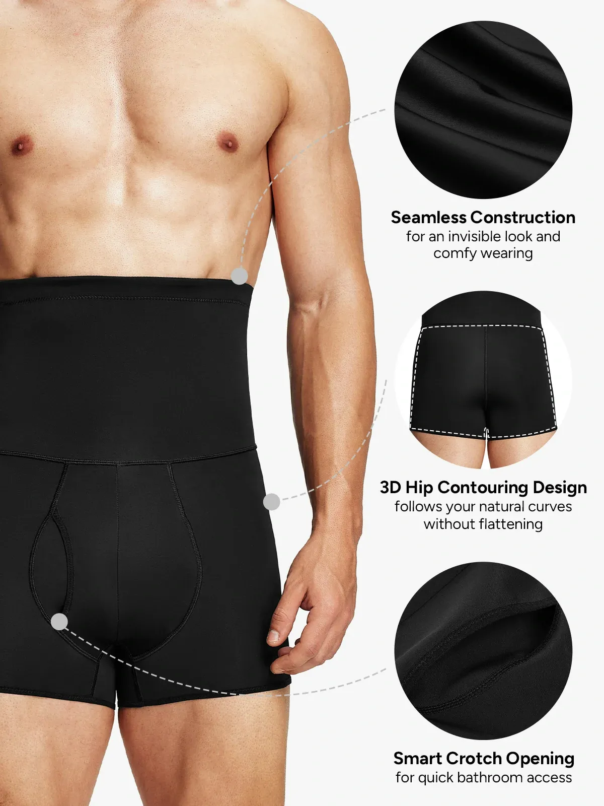 Men's High Waist Elastic Shorts