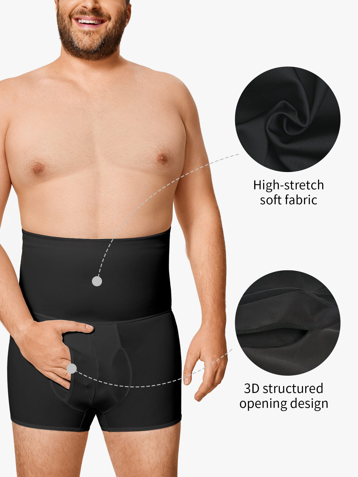High Waist Tummy Control Anti-Slip Shapewear Boxer Brief Panty-Nebility