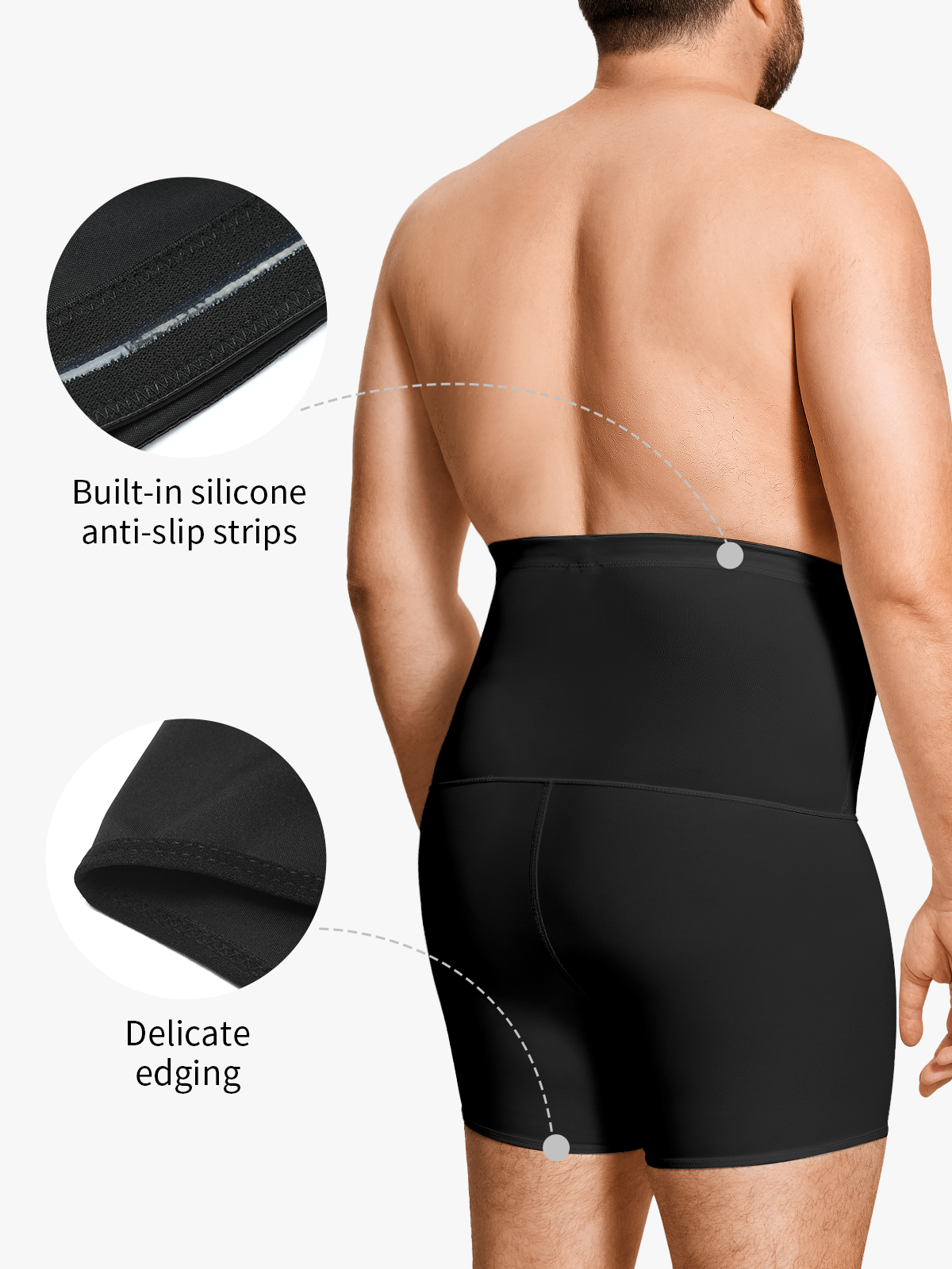 High Waist Tummy Control Anti-Slip Shapewear Boxer Brief Panty-Nebility