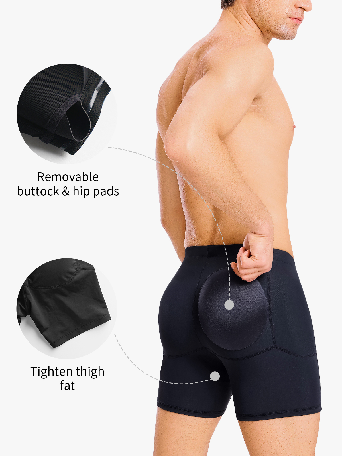 High Waist Tummy Control Shapewear Control Panty with Removable Pads