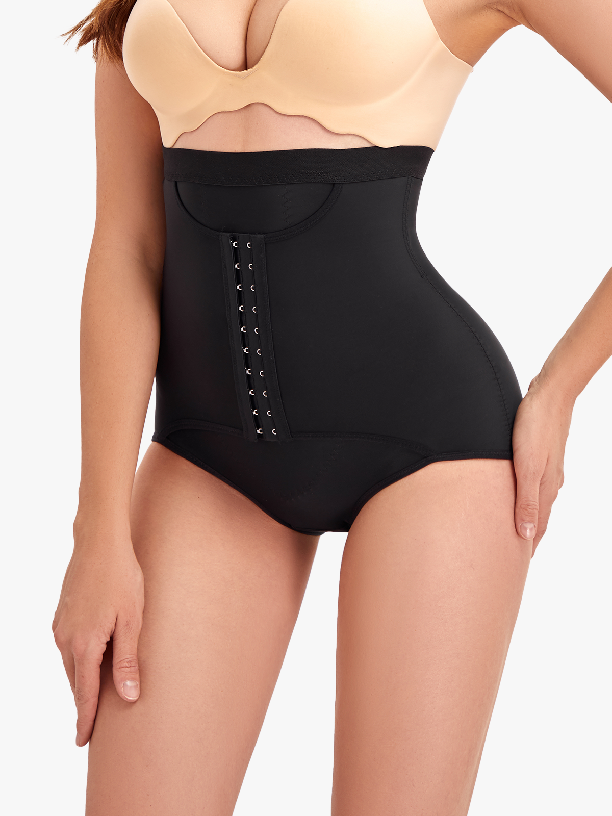 High Waist Mesh Slim Thong Shaper Panties-Nebility