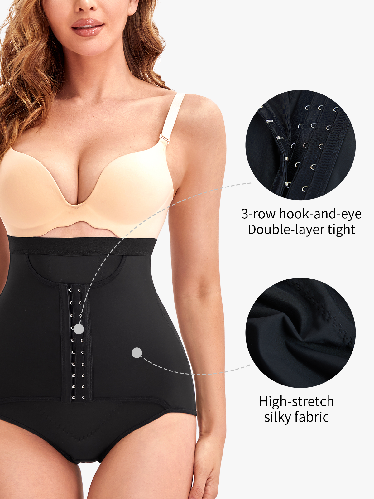 High Waist Mesh Slim Thong Shaper Panties-Nebility