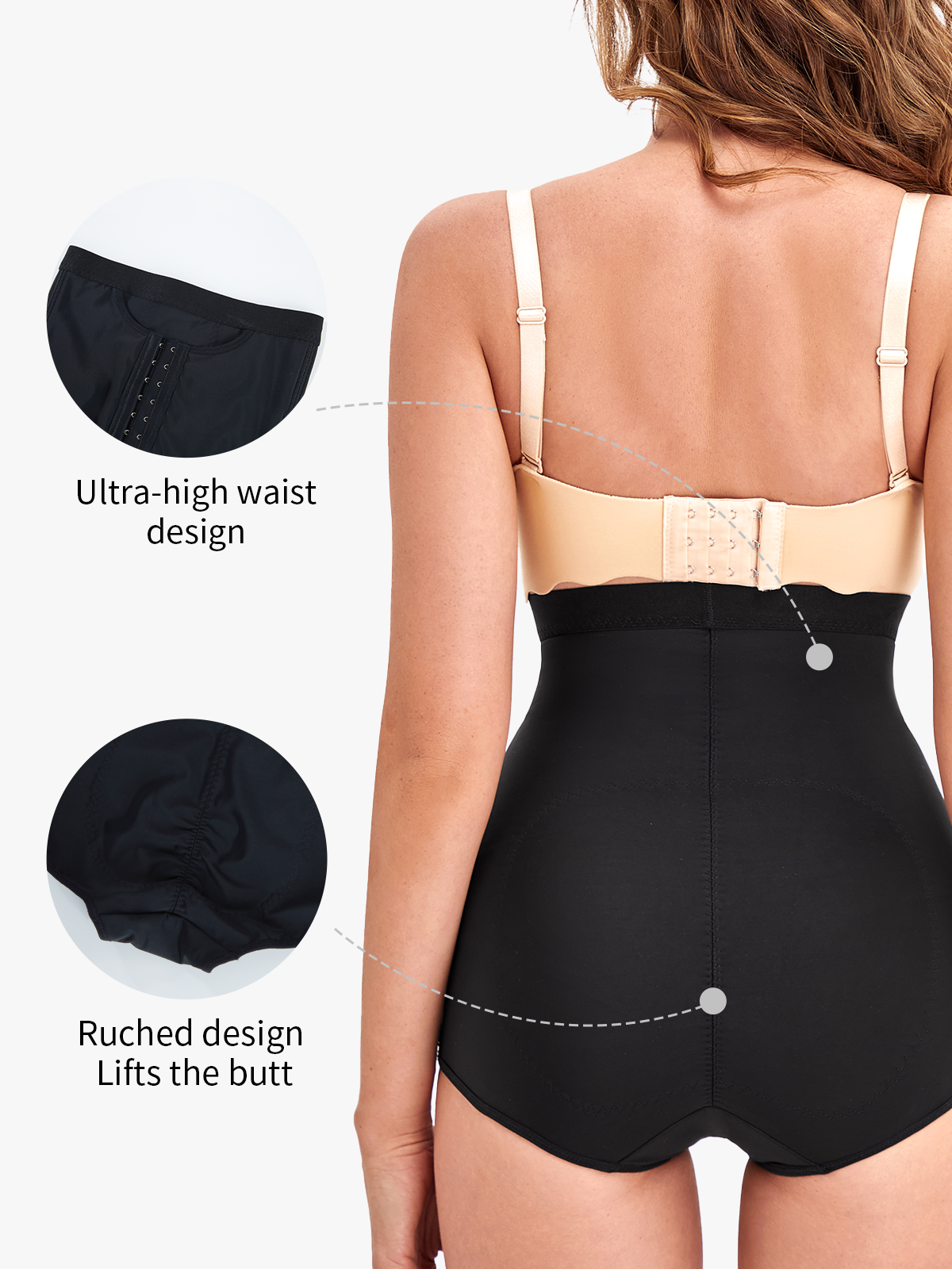 High Waist Mesh Slim Thong Shaper Panties-Nebility