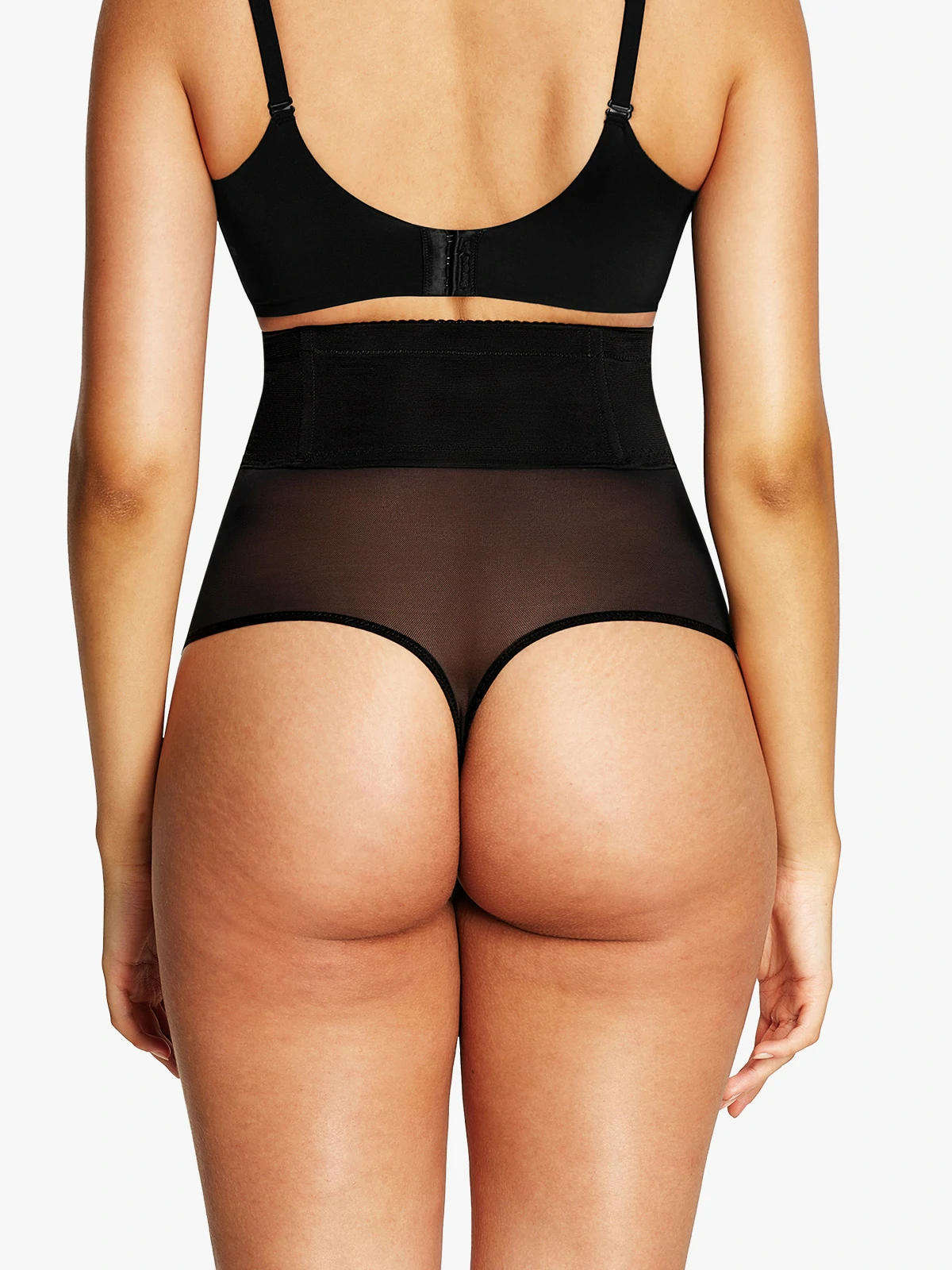 Mesh High-Waist Tummy Control Thong 