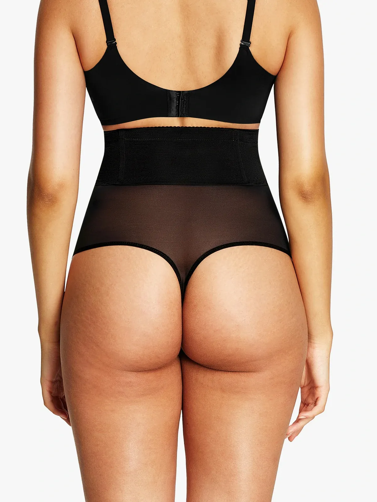 Mesh High-Waist Tummy Control Thong 