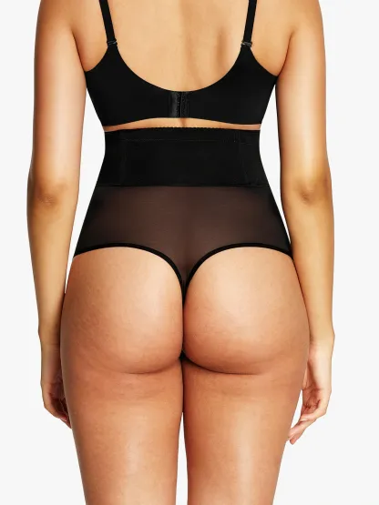 Mesh High-Waist Tummy Control Thong 