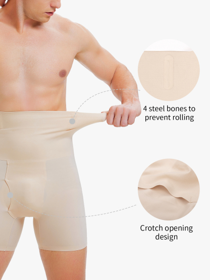 Seamless High Waist Butt Lifting Crotch Opening Shapewear  Shortie Control Panty