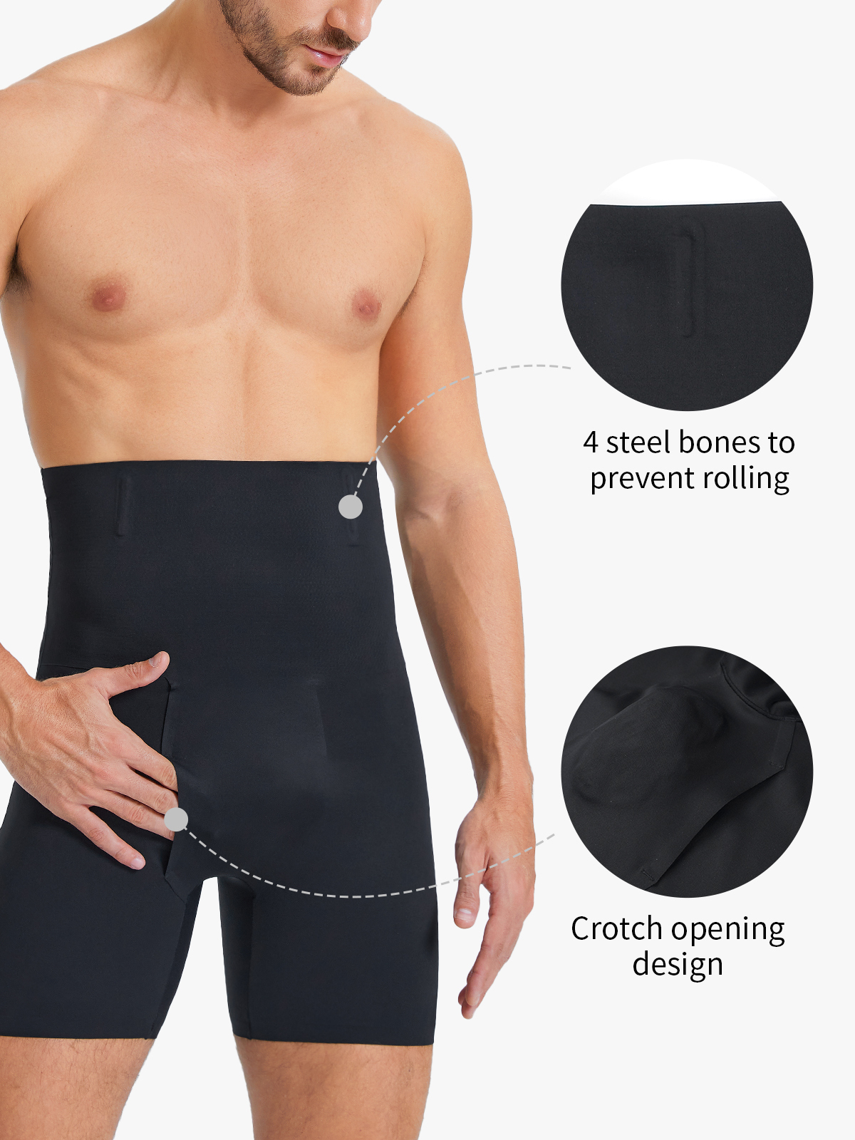 Seamless High Waist Butt Lifting Crotch Opening Shapewear  Shortie Control Panty