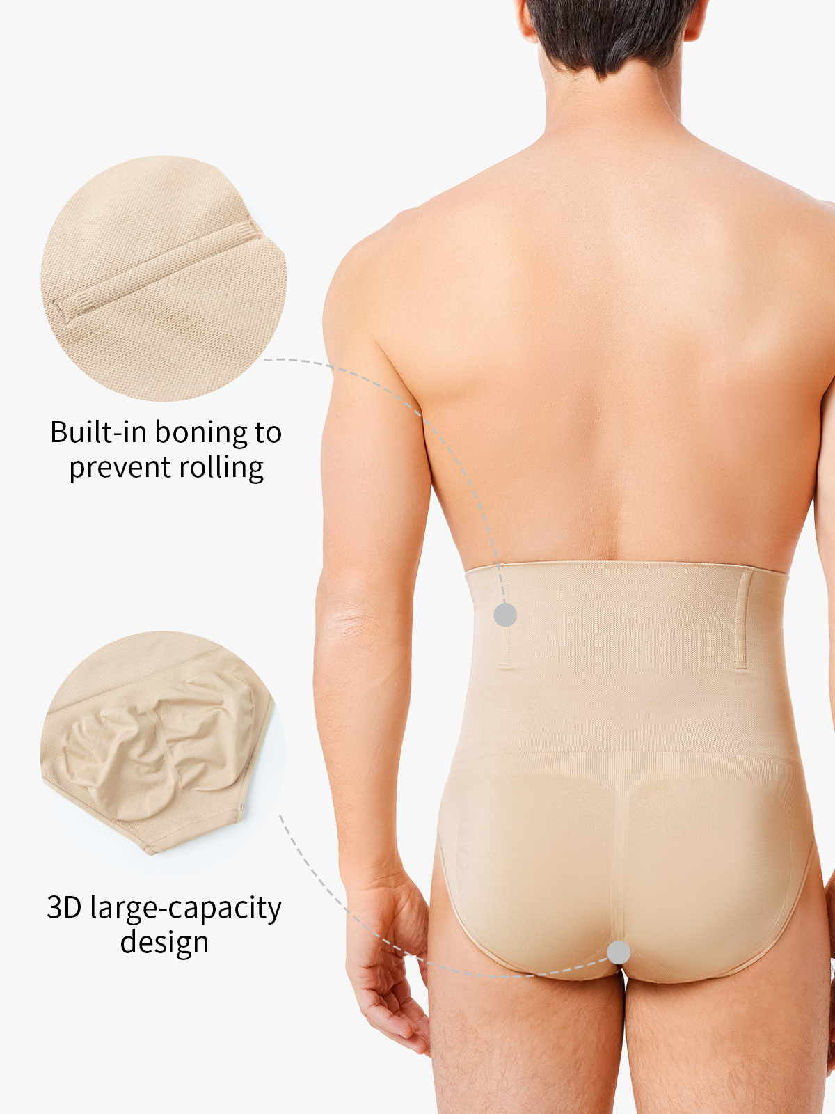 Seamless Boning Support Tummy Compression Shapewear Panty