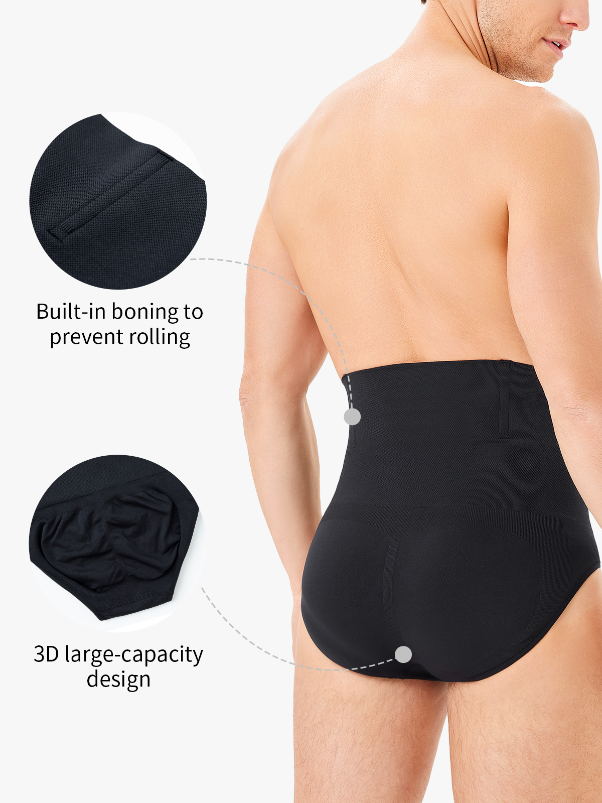 Seamless Boning Support Tummy Compression Shapewear Panty