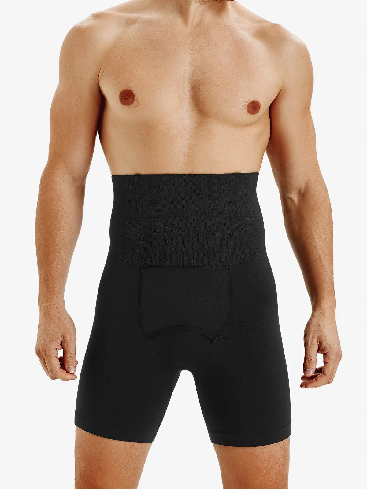 Men's Seamless High-Waist Boning Support Shorts