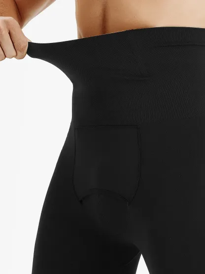 Men's Seamless High-Waist Boning Support Shorts