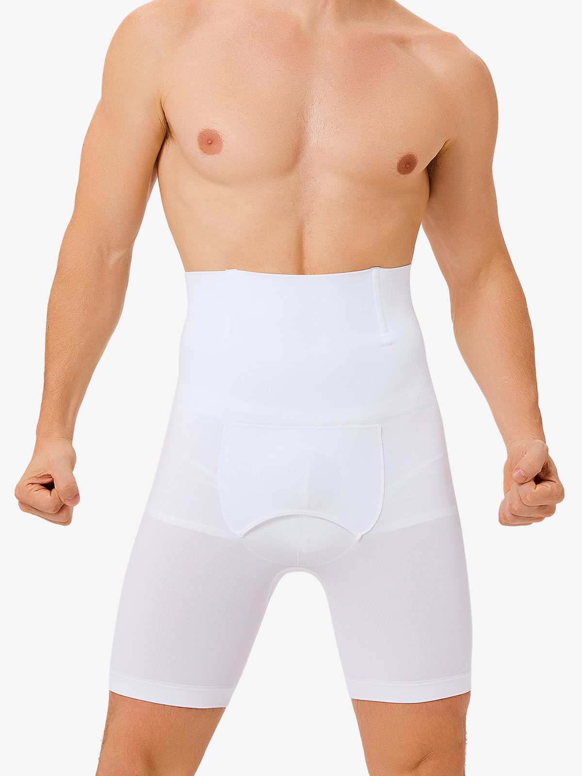 Men's Seamless High-Waist Boning Support Shorts 