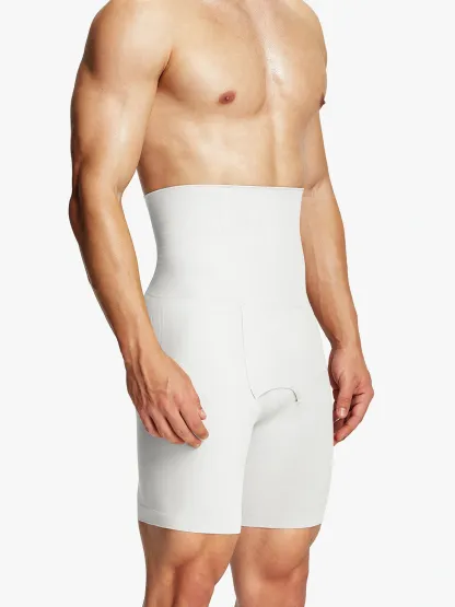 Men's Seamless High-Waist Boning Support Shorts