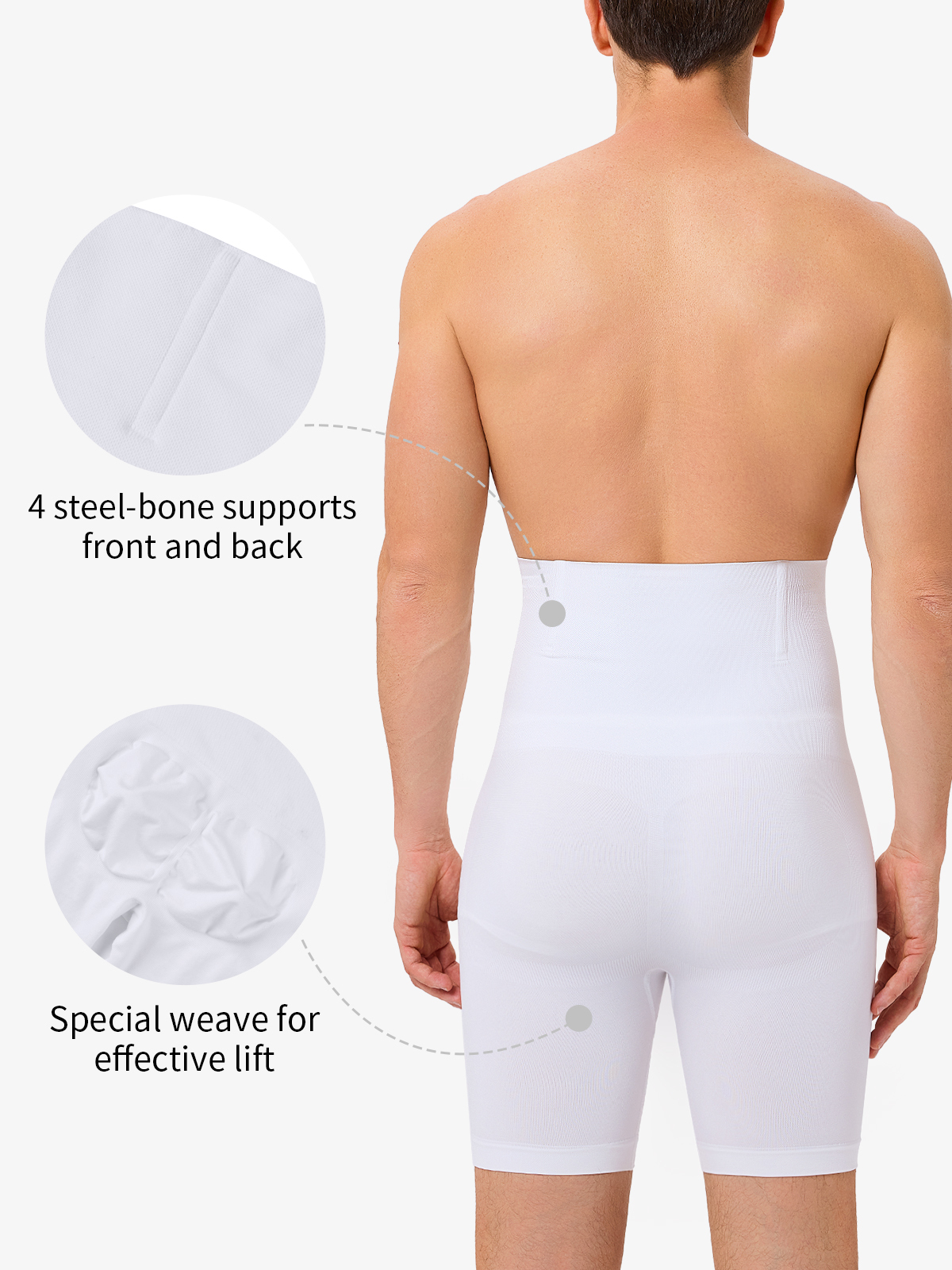 High Waist Boning Support Crotch Opening Shapewear Control Panty-Nebility