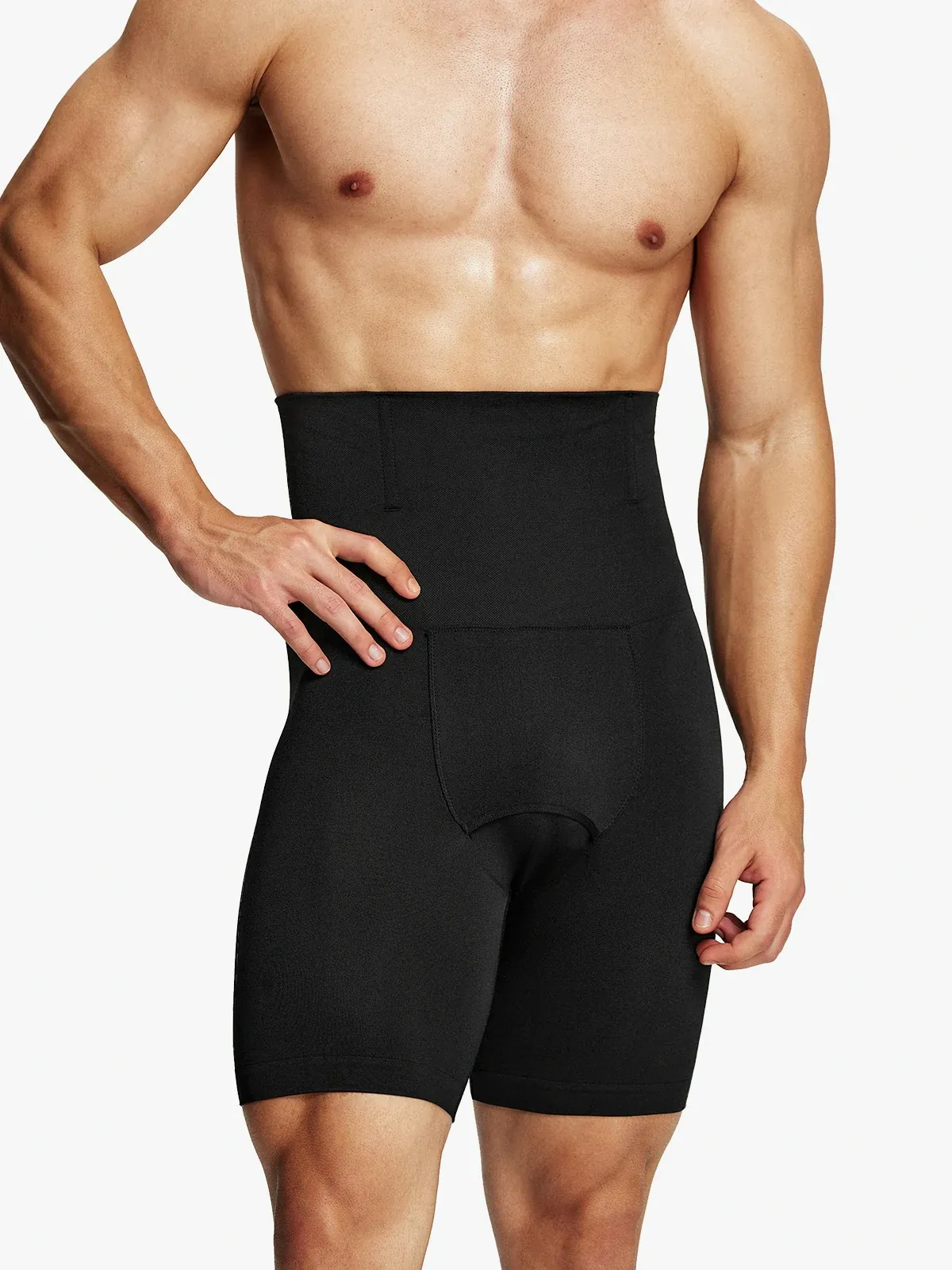 Men's Seamless High-Waist Boning Support Shorts 
