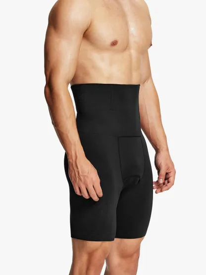 Men's Seamless High-Waist Boning Support Shorts 