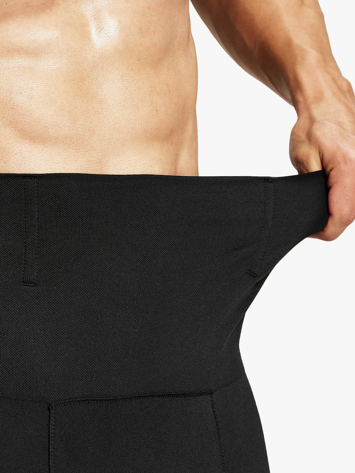 Men's Seamless High-Waist Boning Support Shorts 