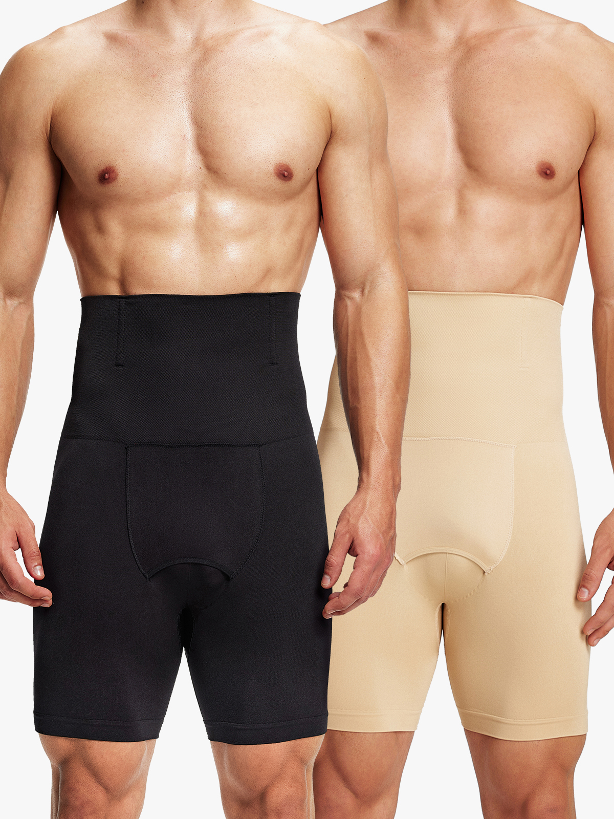 Men's Seamless High-Waist Boning Support Shorts 