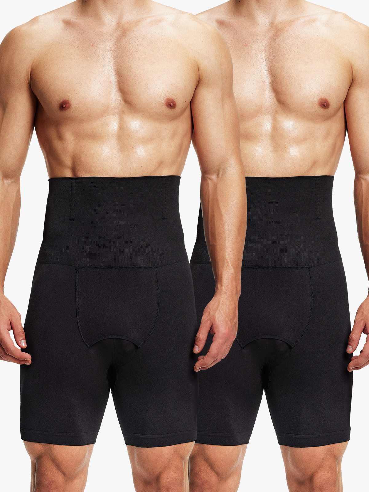 Men's Seamless High-Waist Boning Support Shorts 