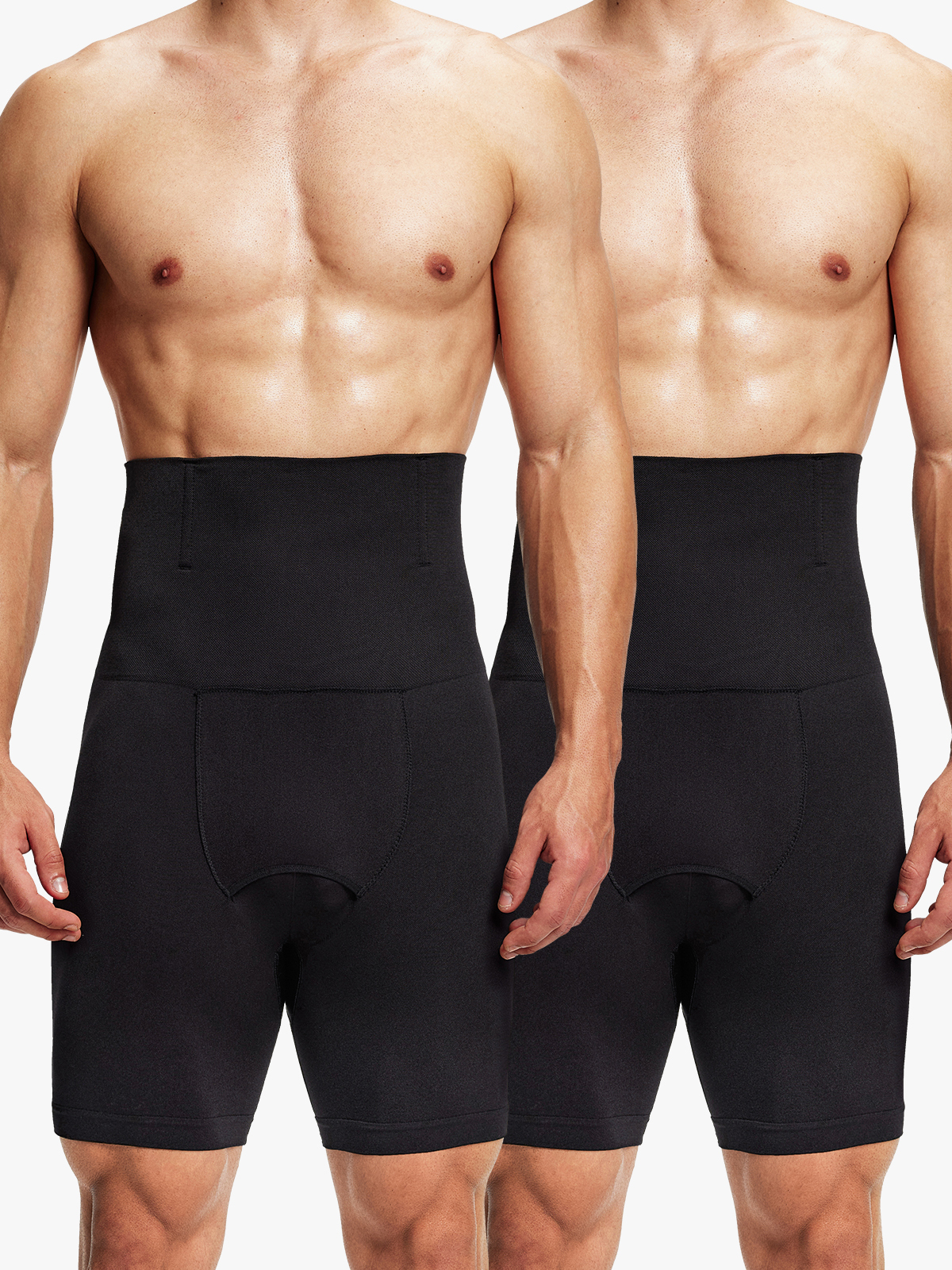 Men's Seamless High-Waist Boning Support Shorts 