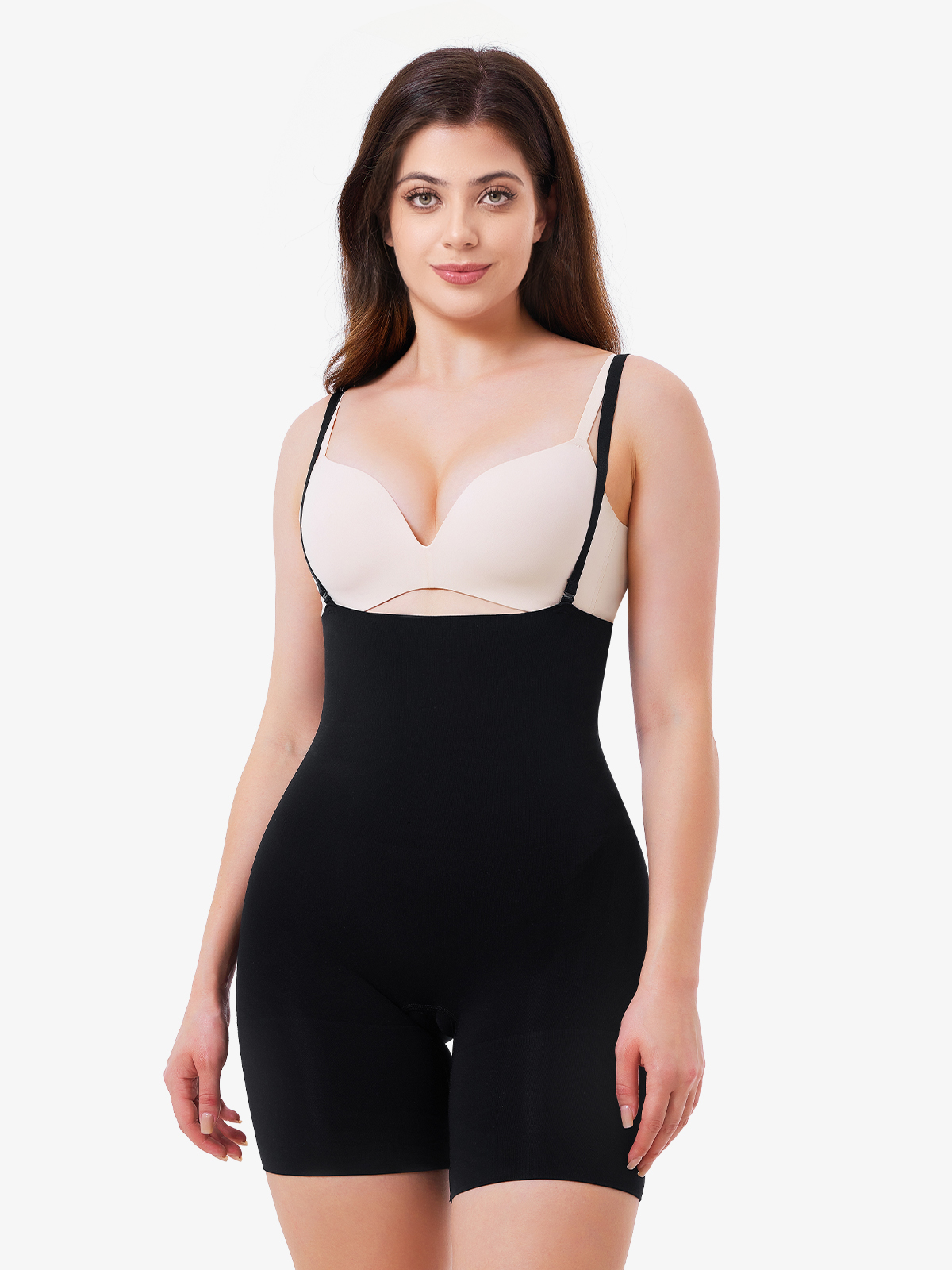 Nebility Seamless Butt Lifting Shorts with Adjustable Straps