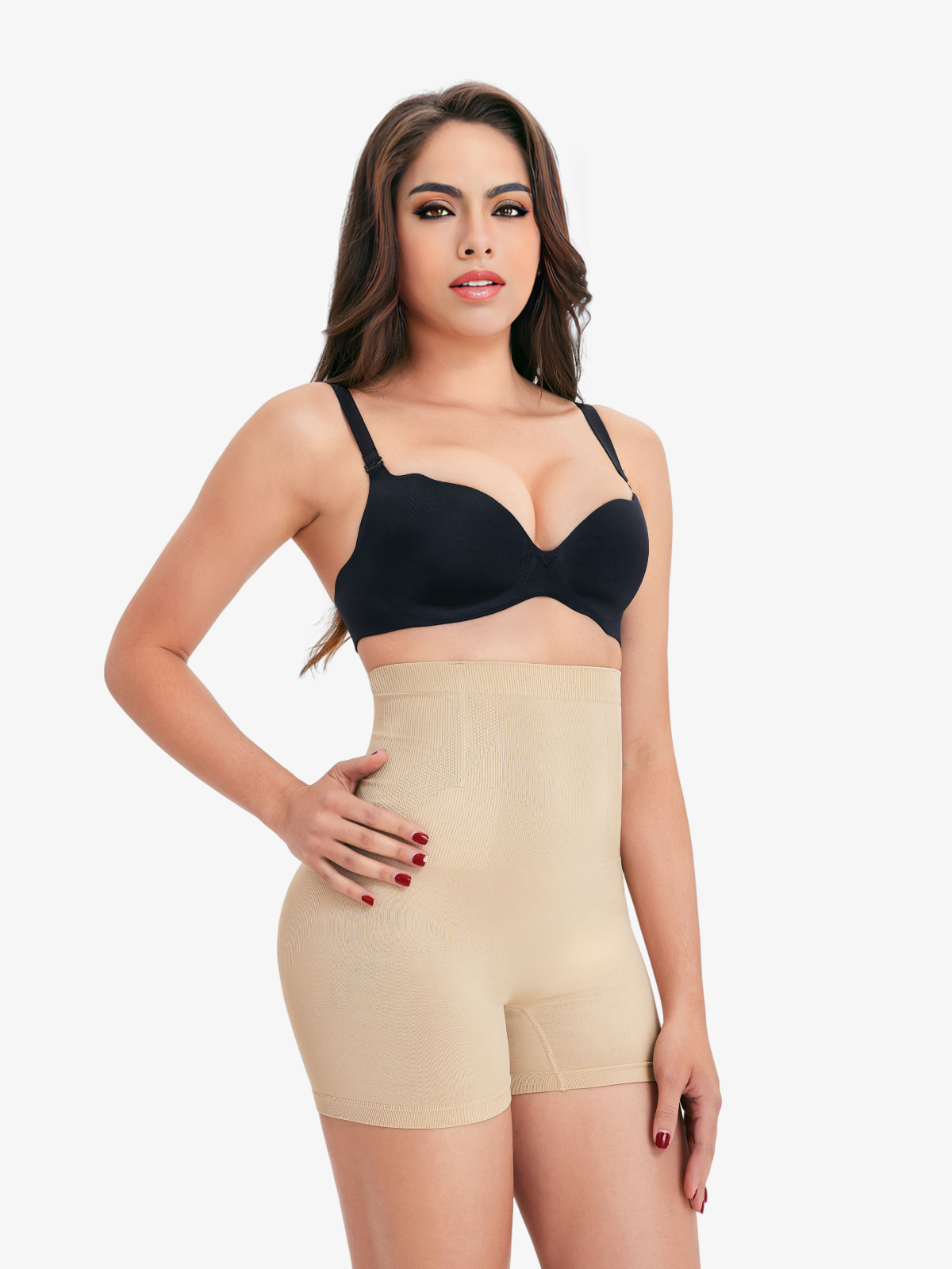 Nebility High Waisted Body Shaper Tummy Control Shapewear Shorts-Nebility
