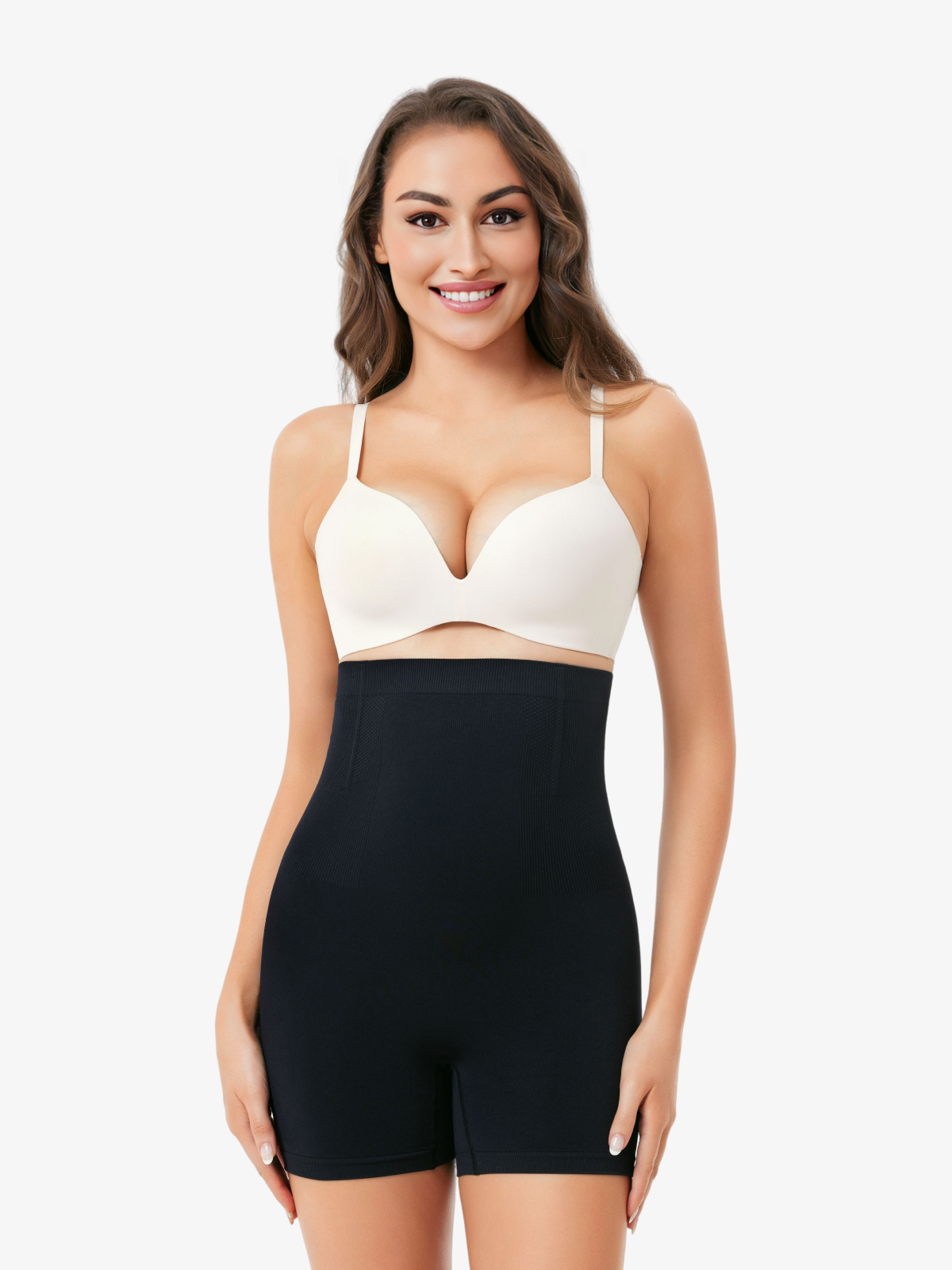 Nebility High Waisted Body Shaper Tummy Control Shapewear Shorts-Nebility