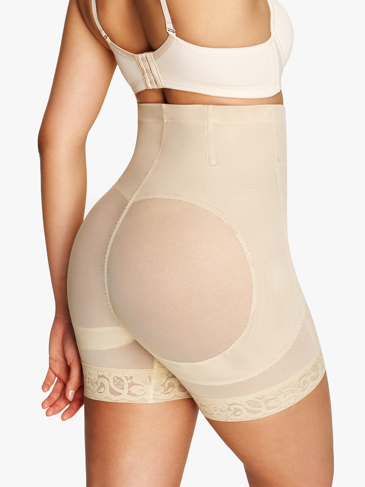Mesh High-Waist Mid Thigh Short