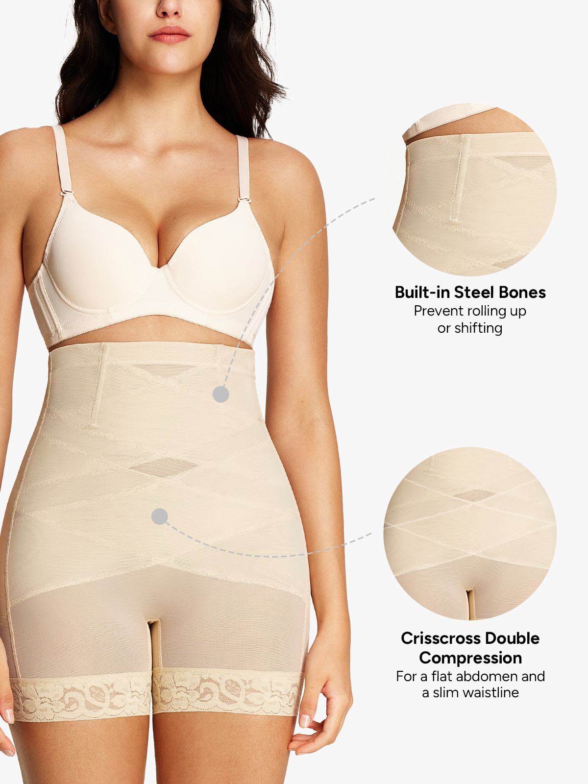 Mesh High-Waist Mid Thigh Short