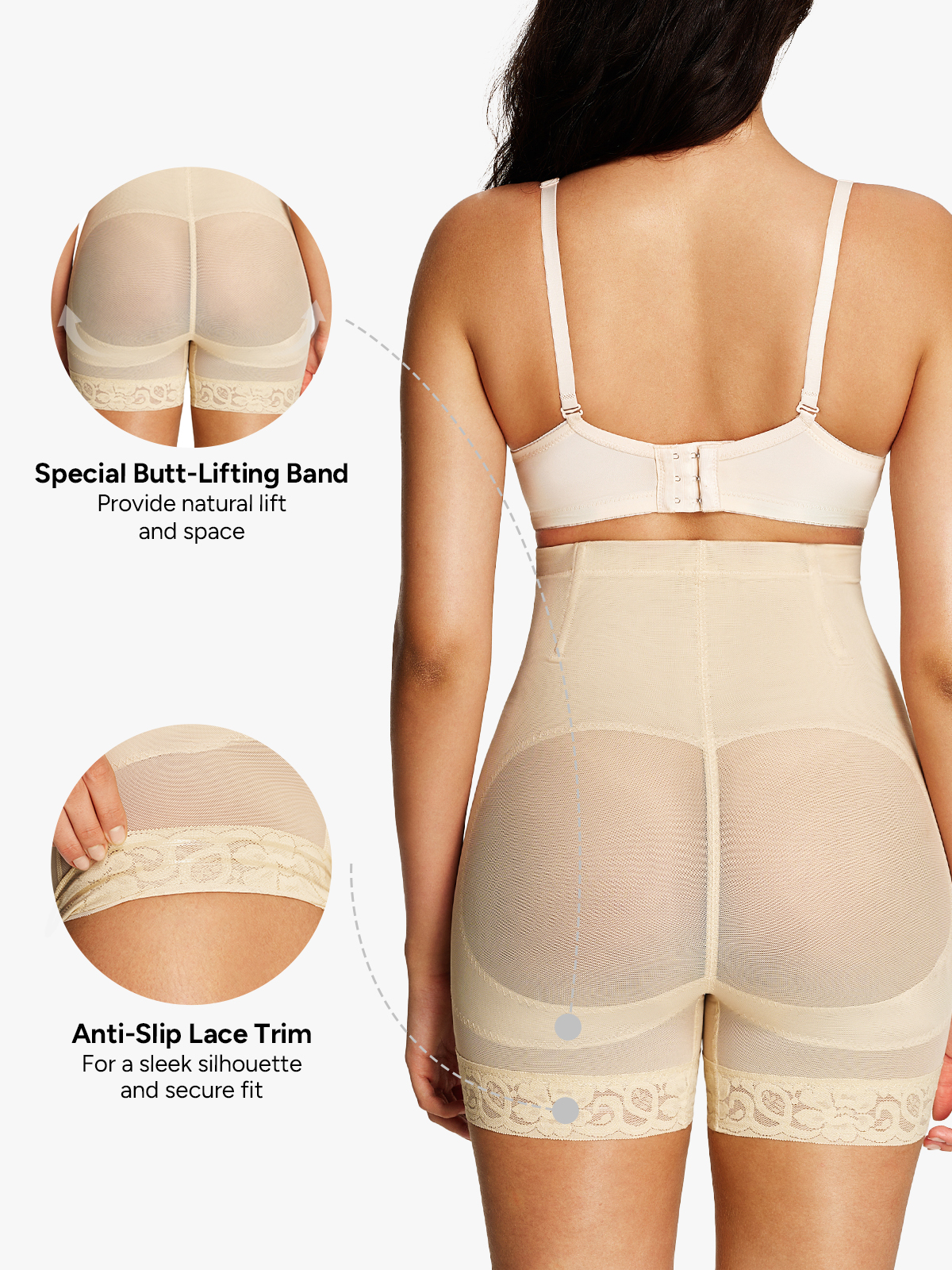 Mesh High-Waist Mid Thigh Short