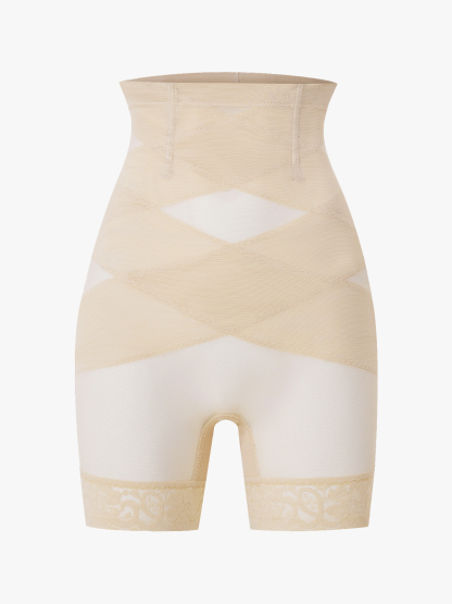 Mesh High-Waist Mid Thigh Short