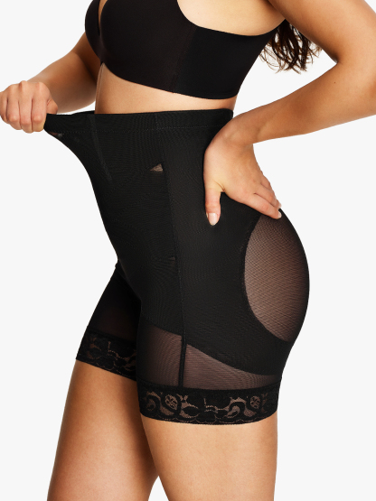 Mesh High-Waist Mid Thigh Short