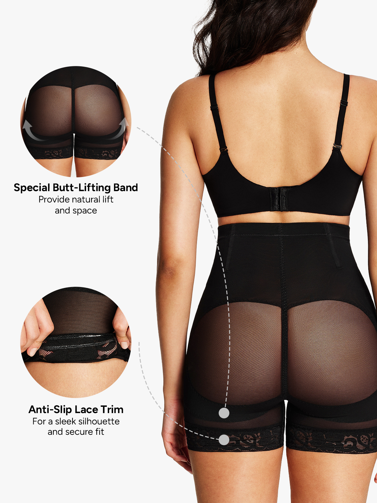 Mesh High-Waist Mid Thigh Short