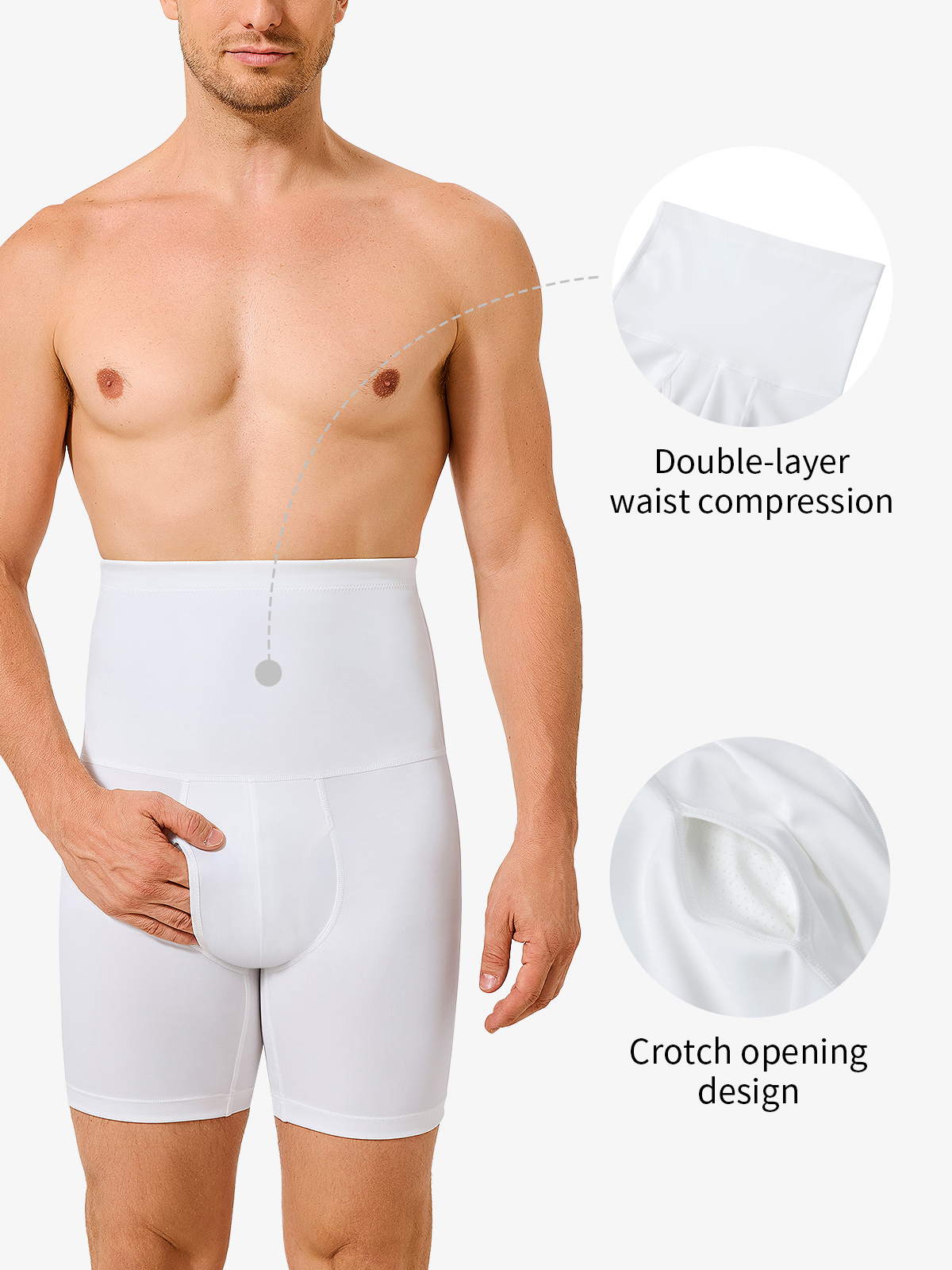 High Waist Crotch Opening Shapewear Control Panty