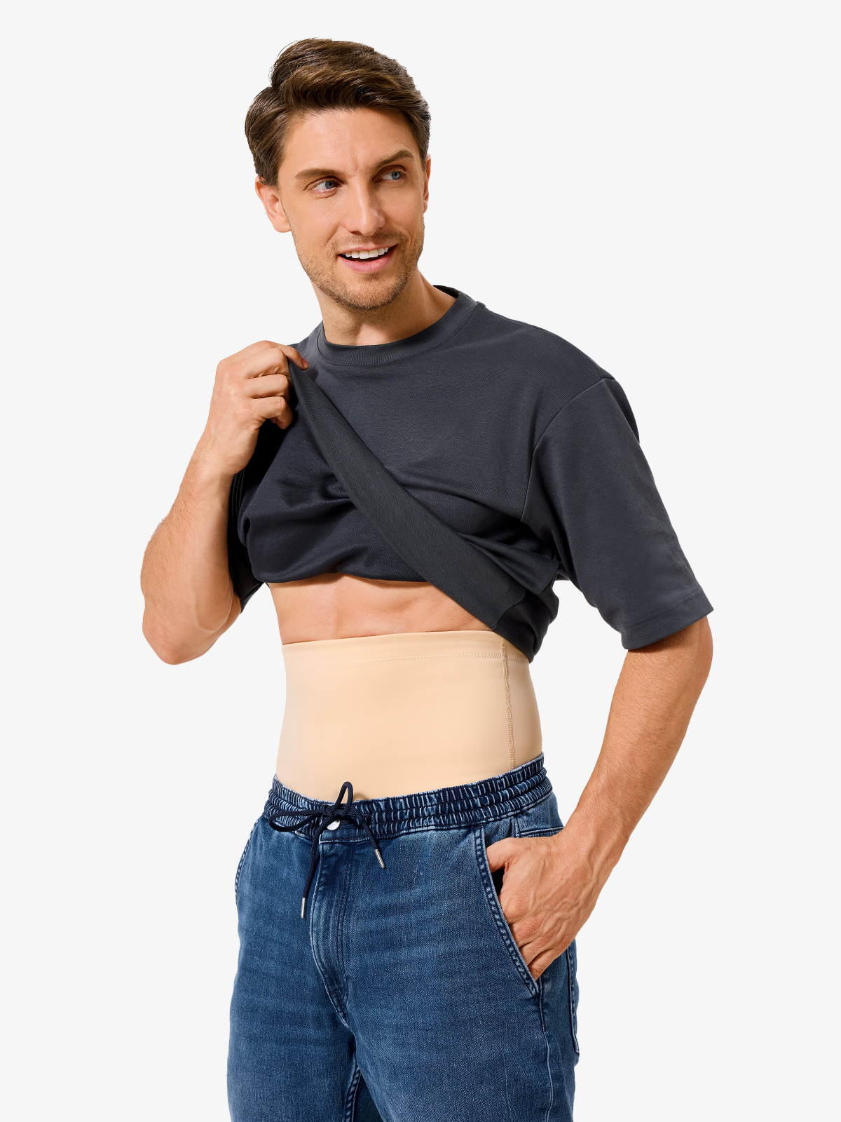 High Waist Crotch Opening Shapewear Control Panty 