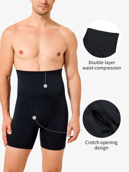 High Waist Crotch Opening Shapewear Control Panty 