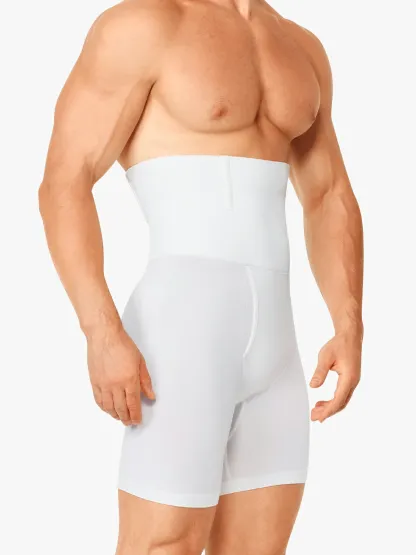 High Waist Steel Boning Support Shorts for Men