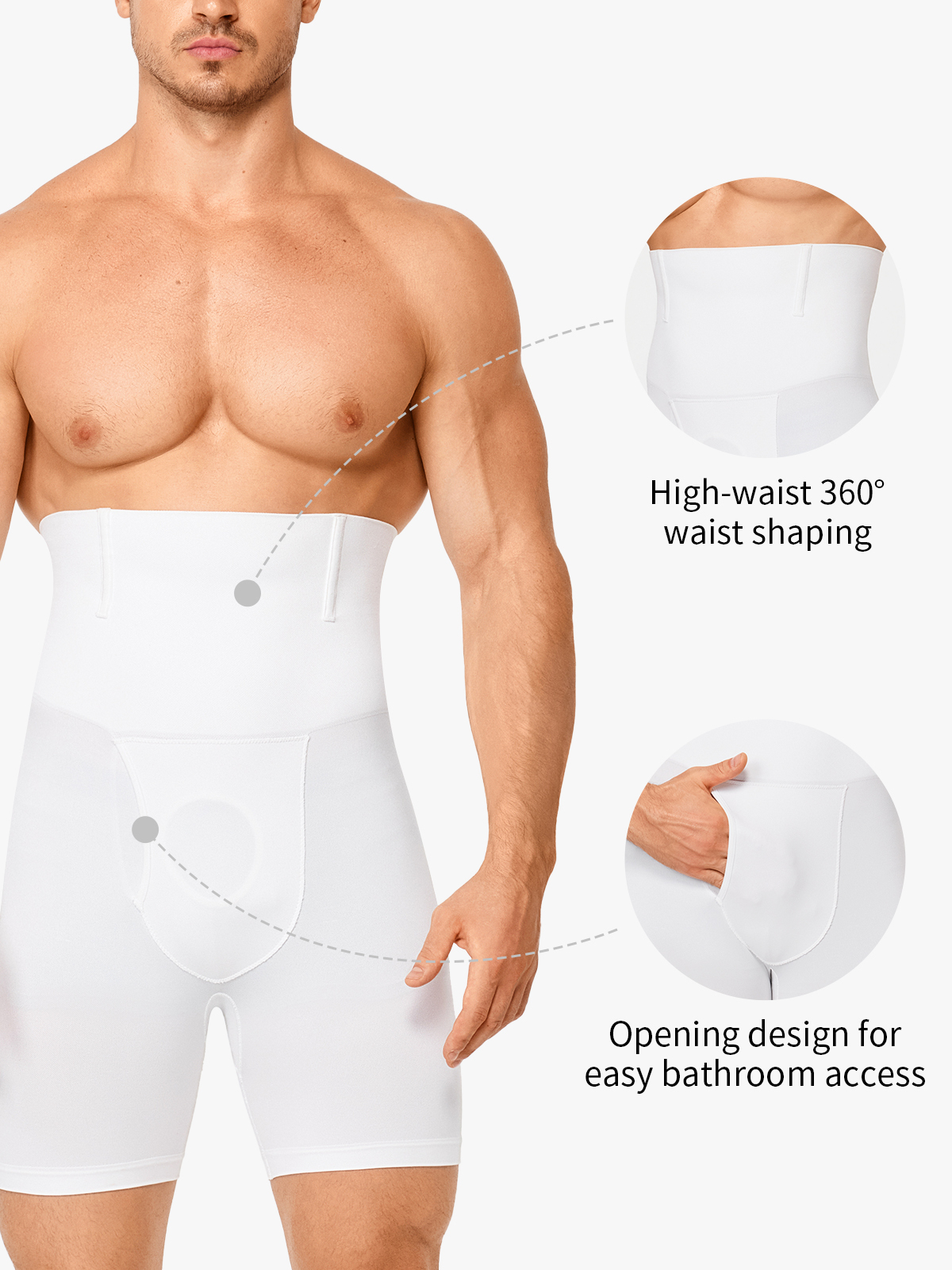 High Waist Anti-Roll Crotch Opening Shapewear Control Panty