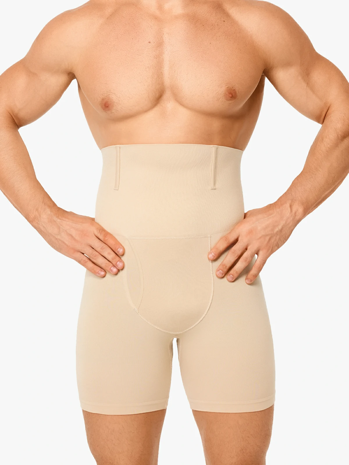 High Waist Steel Boning Support Shorts for Men