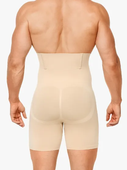 High Waist Steel Boning Support Shorts for Men