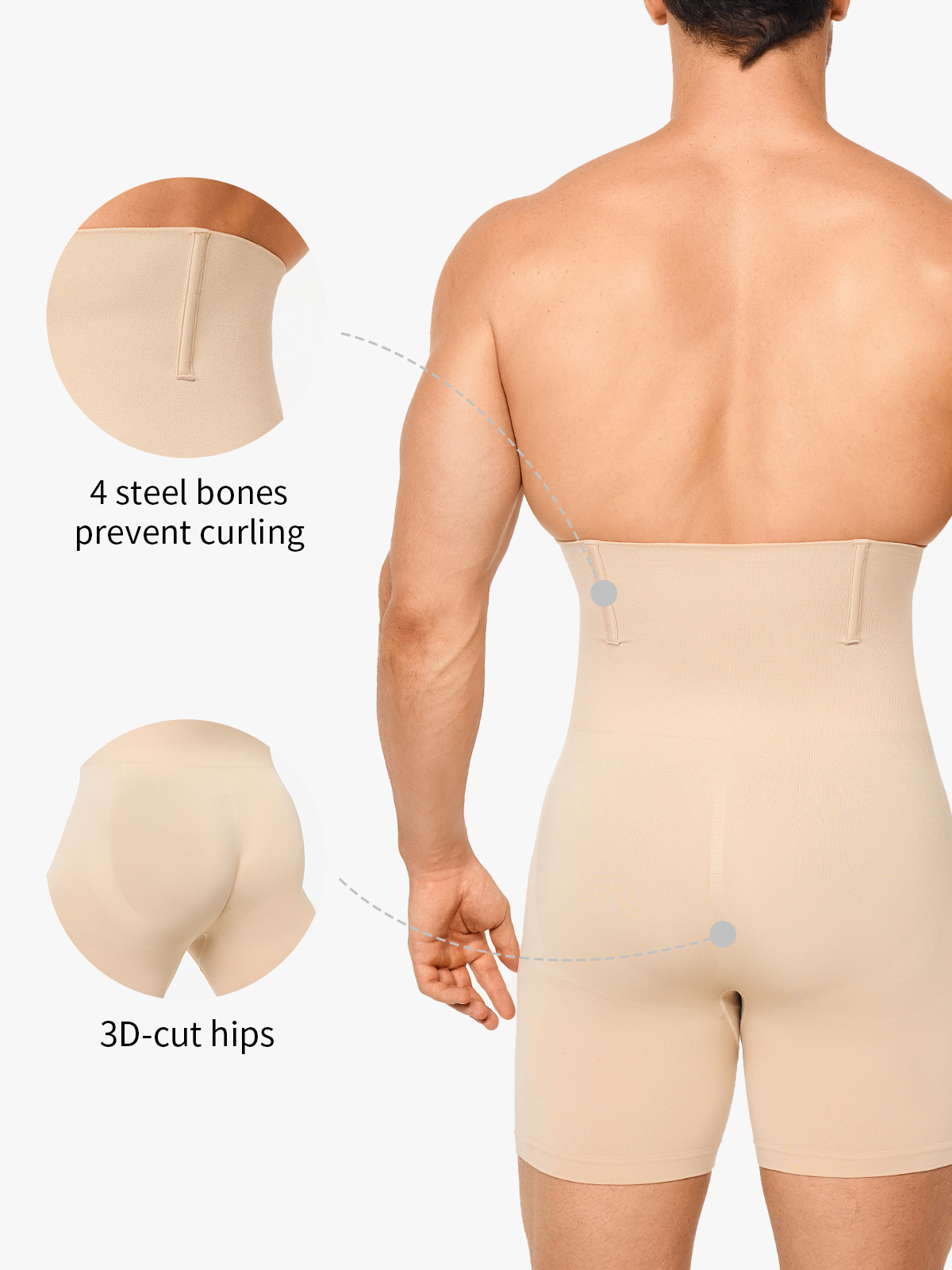 High Waist Anti-Roll Crotch Opening Shapewear Control Panty