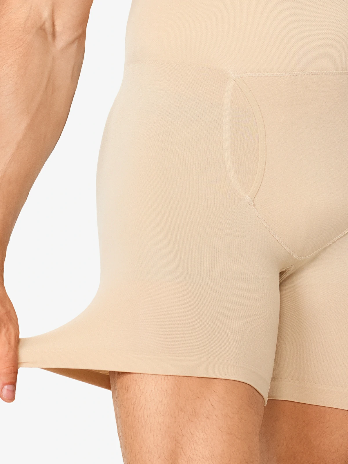 High Waist Steel Boning Support Shorts for Men