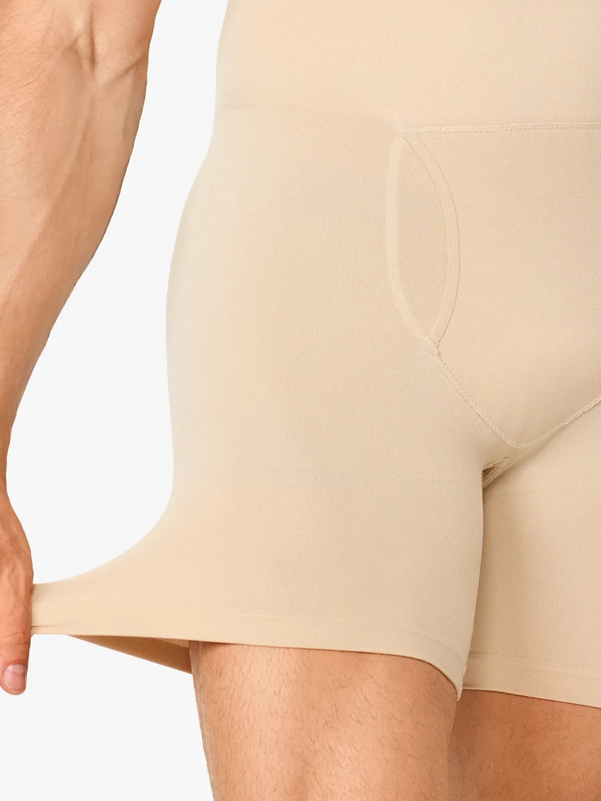 High Waist Steel Boning Support Shorts for Men