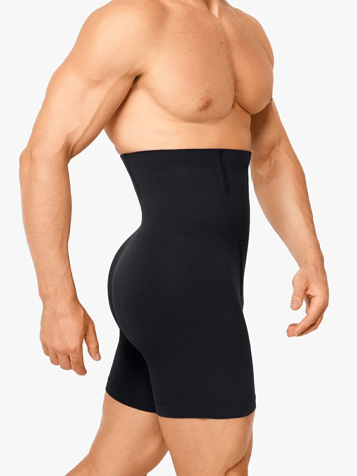 High Waist Steel Boning Support Shorts for Men