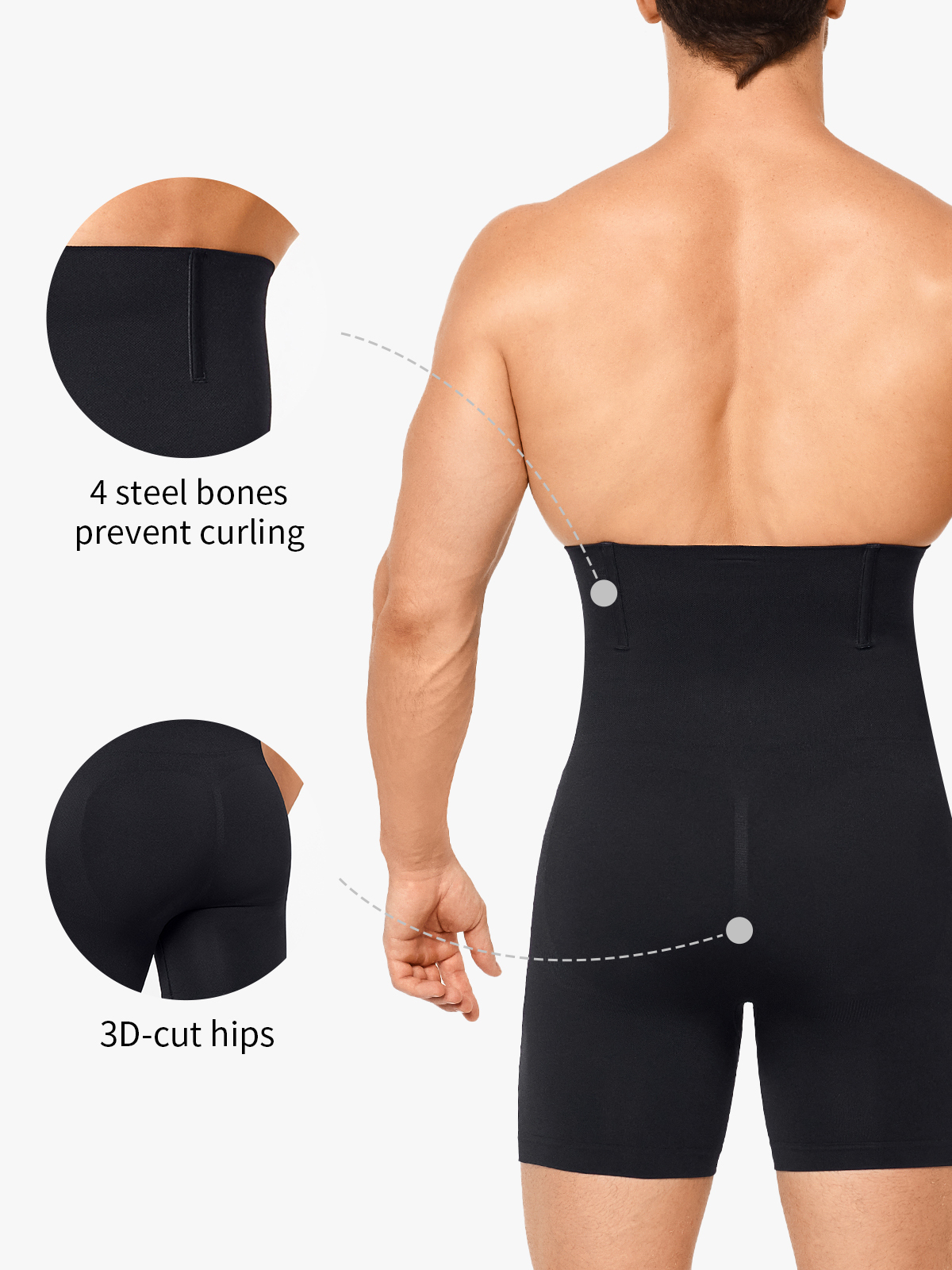 High Waist Anti-Roll Crotch Opening Shapewear Control Panty