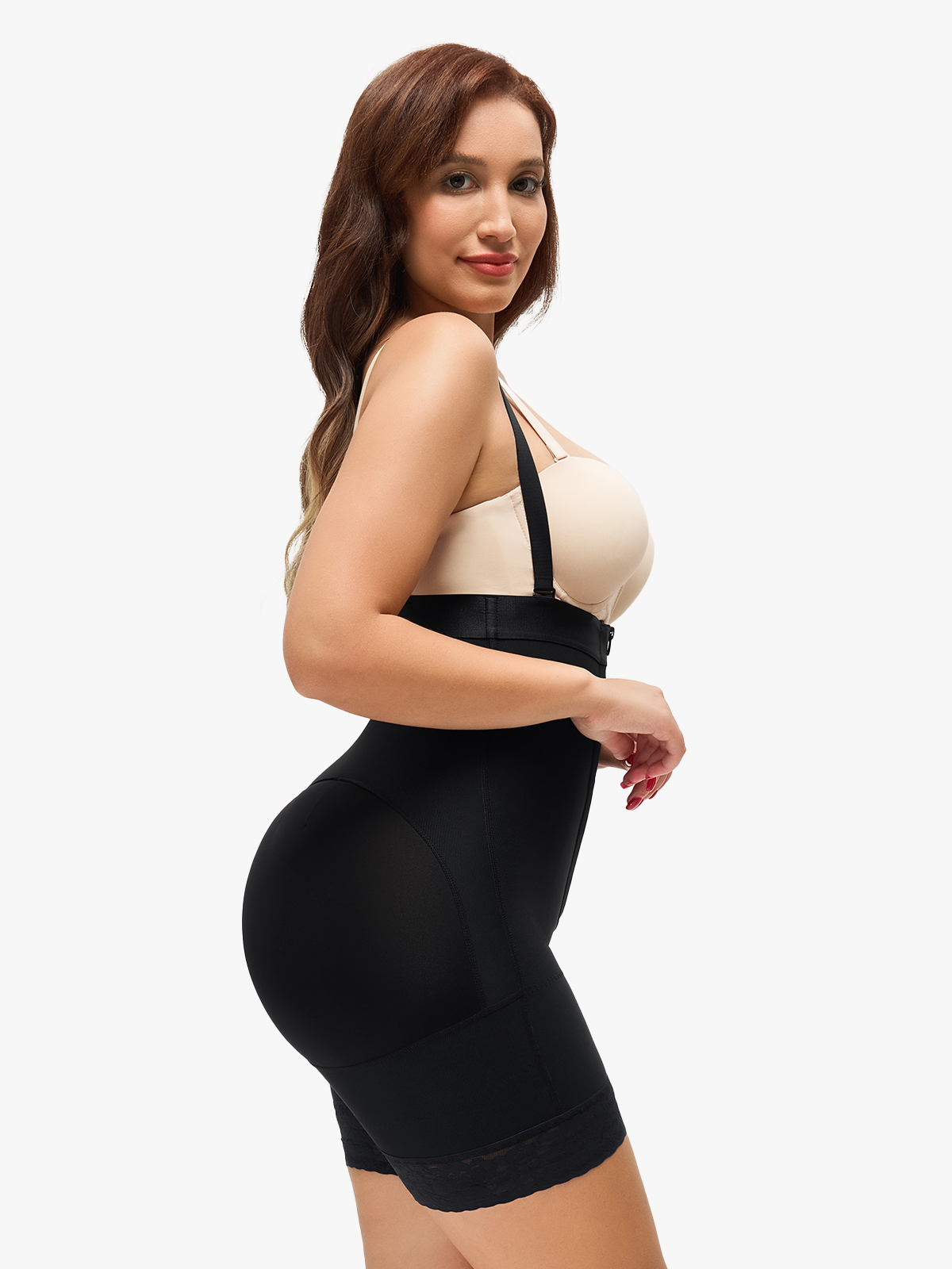 High Waist Butt Lifting Lace Trimmed Shapewear Control Panties