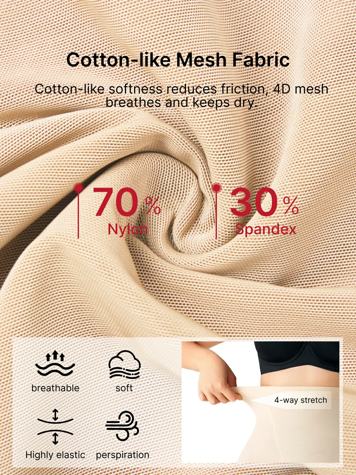 Women High Waist Mesh Tummy Control Shorts Butt Lifting Panties