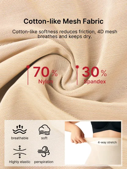 Women High Waist Mesh Tummy Control Shorts Butt Lifting Panties