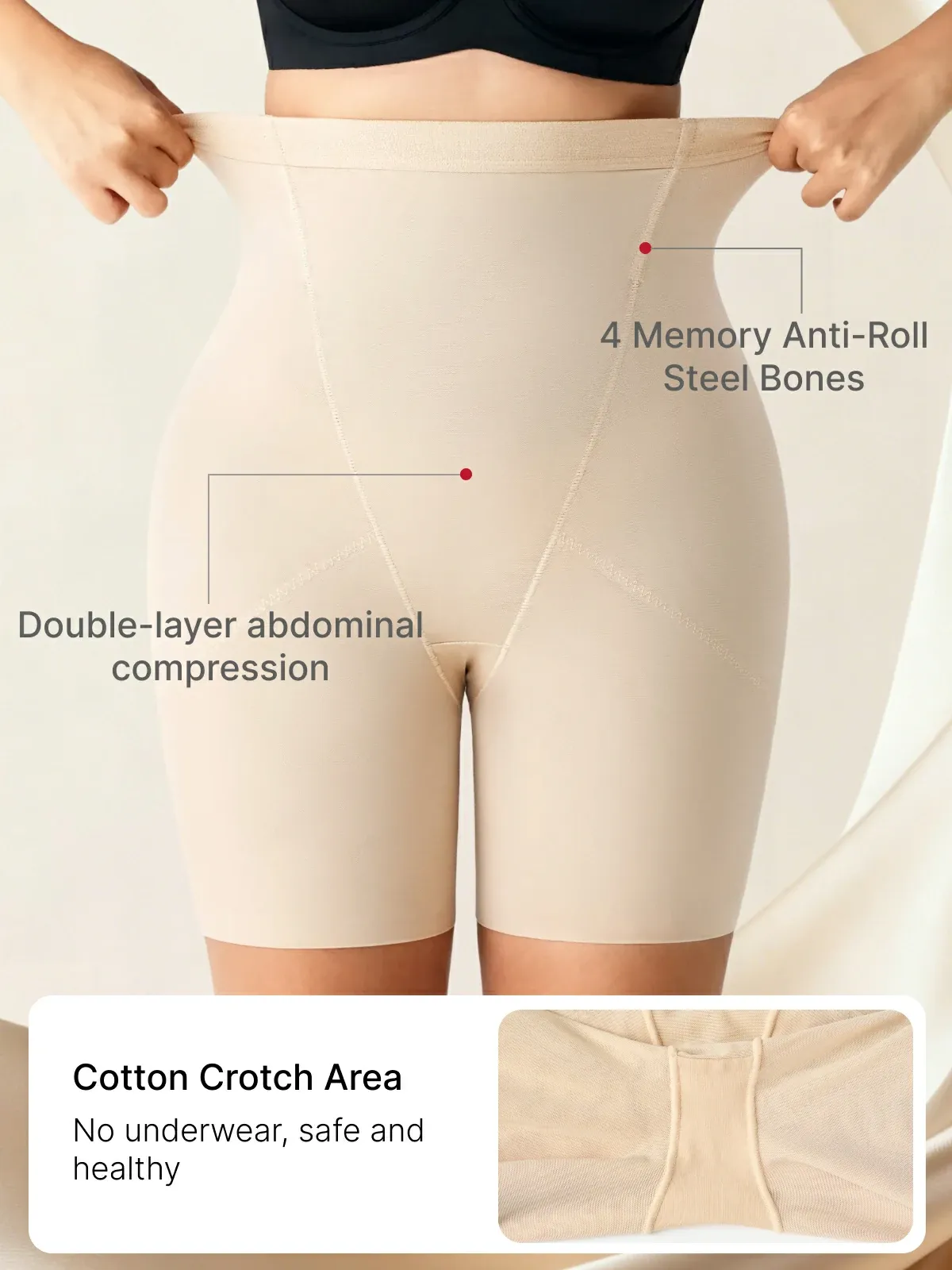 Women High Waist Mesh Tummy Control Shorts Butt Lifting Panties